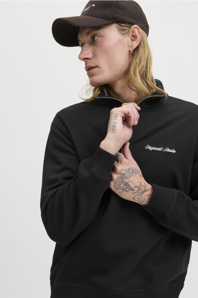 JORNORREBRO EMB SWEAT HIGH NECK SN 12282899 BLACK